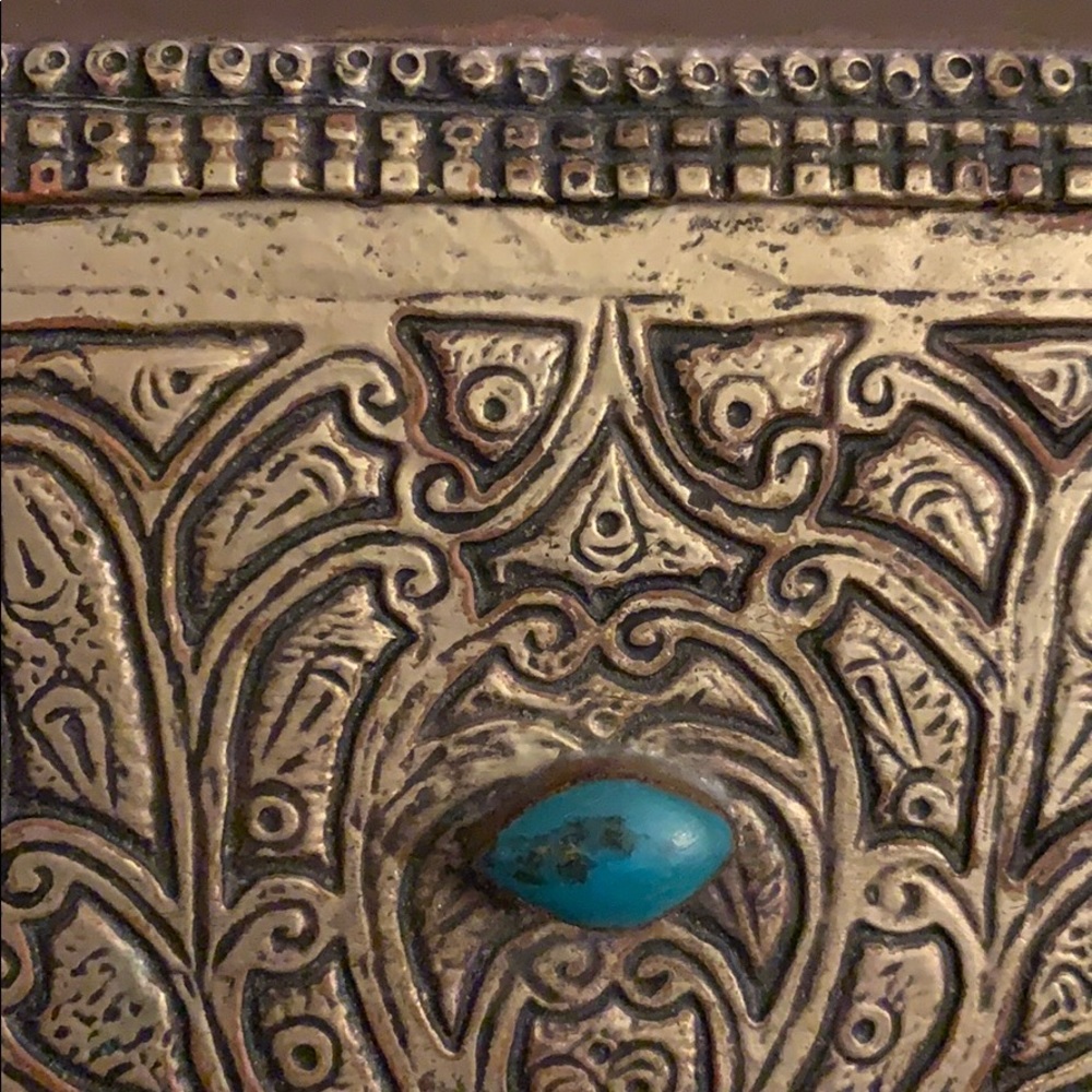 VINTAGE Morocco Copper/Brass Carved Metal Purse - Picture 5 of 8